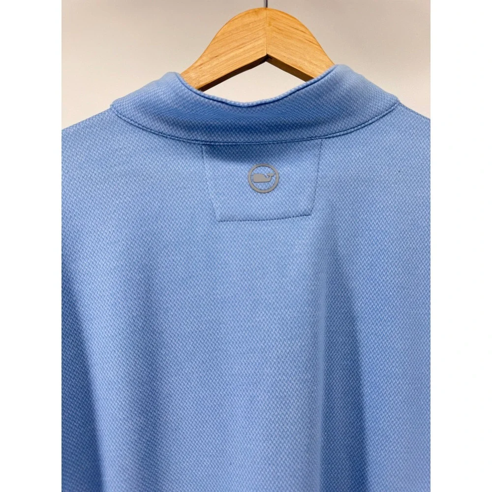 Vineyard Vines Quarter Zip Pullover Mens XXL Blue Textured Preppy